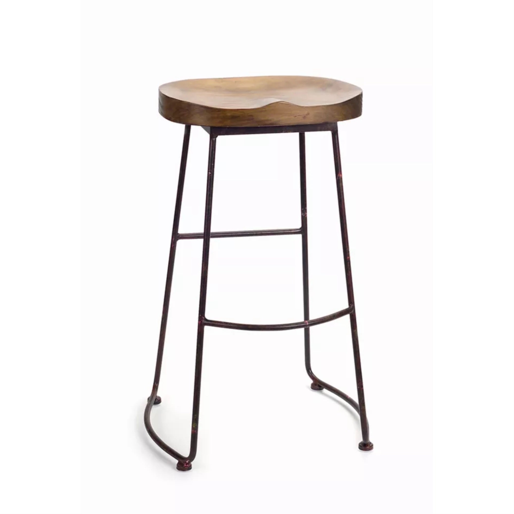 Wood Stool 30.5'H Wood/Metal