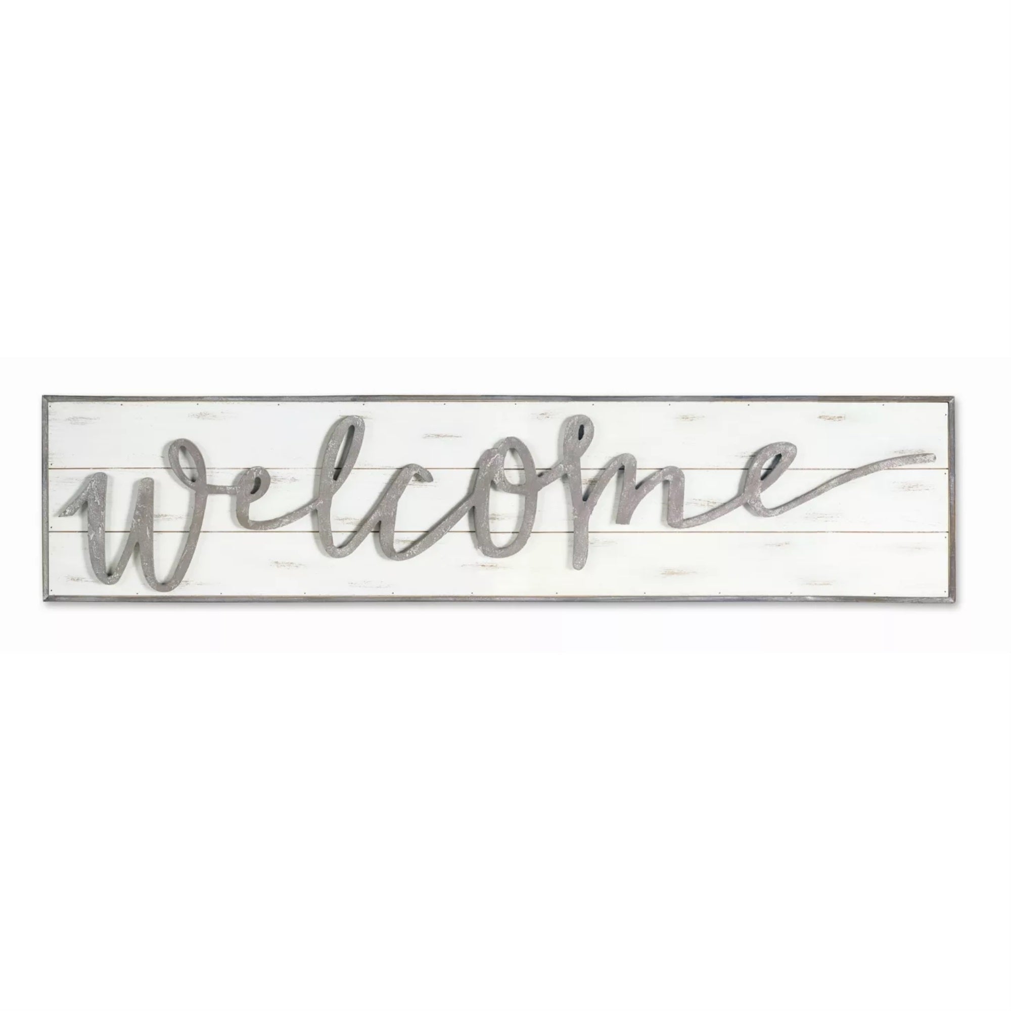 Welcome Sign 48' X 11.25'H Wood/Mdf