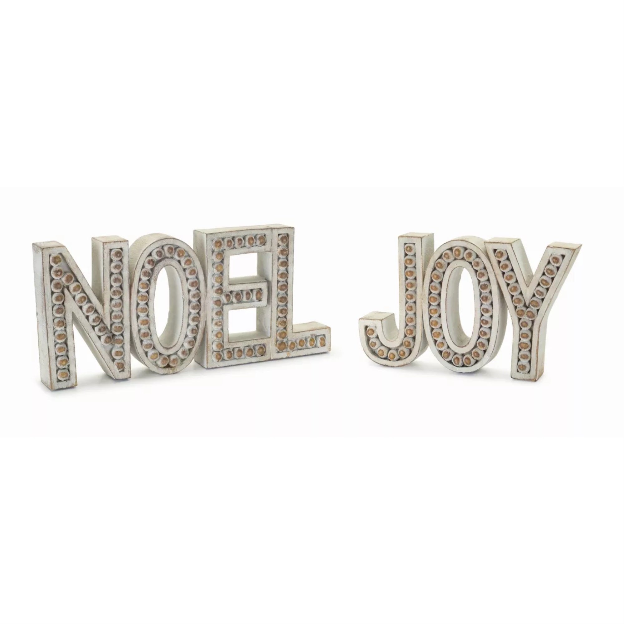 Noel And Joy (Set Of 2) 4.5'H Resin