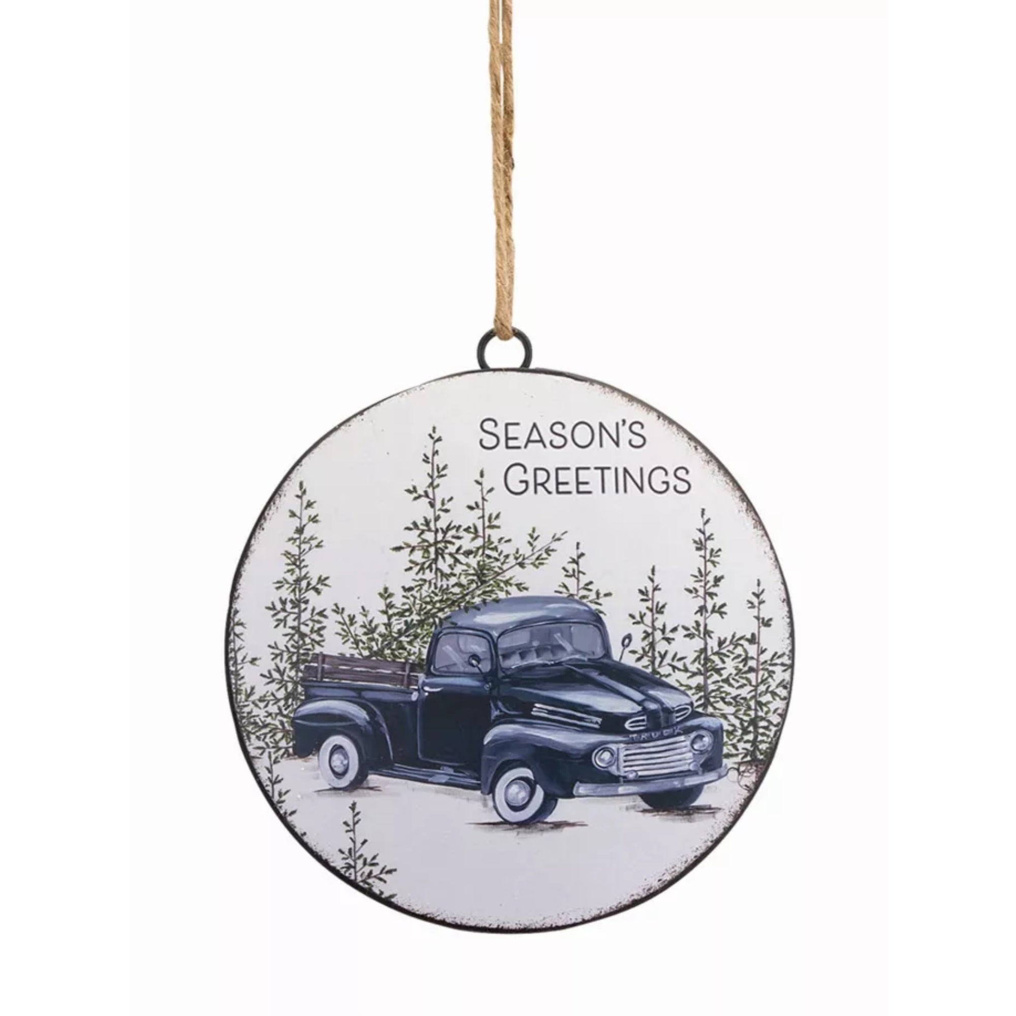 Truck And Tree Disc 6.5'H (Set Of 12) Metal