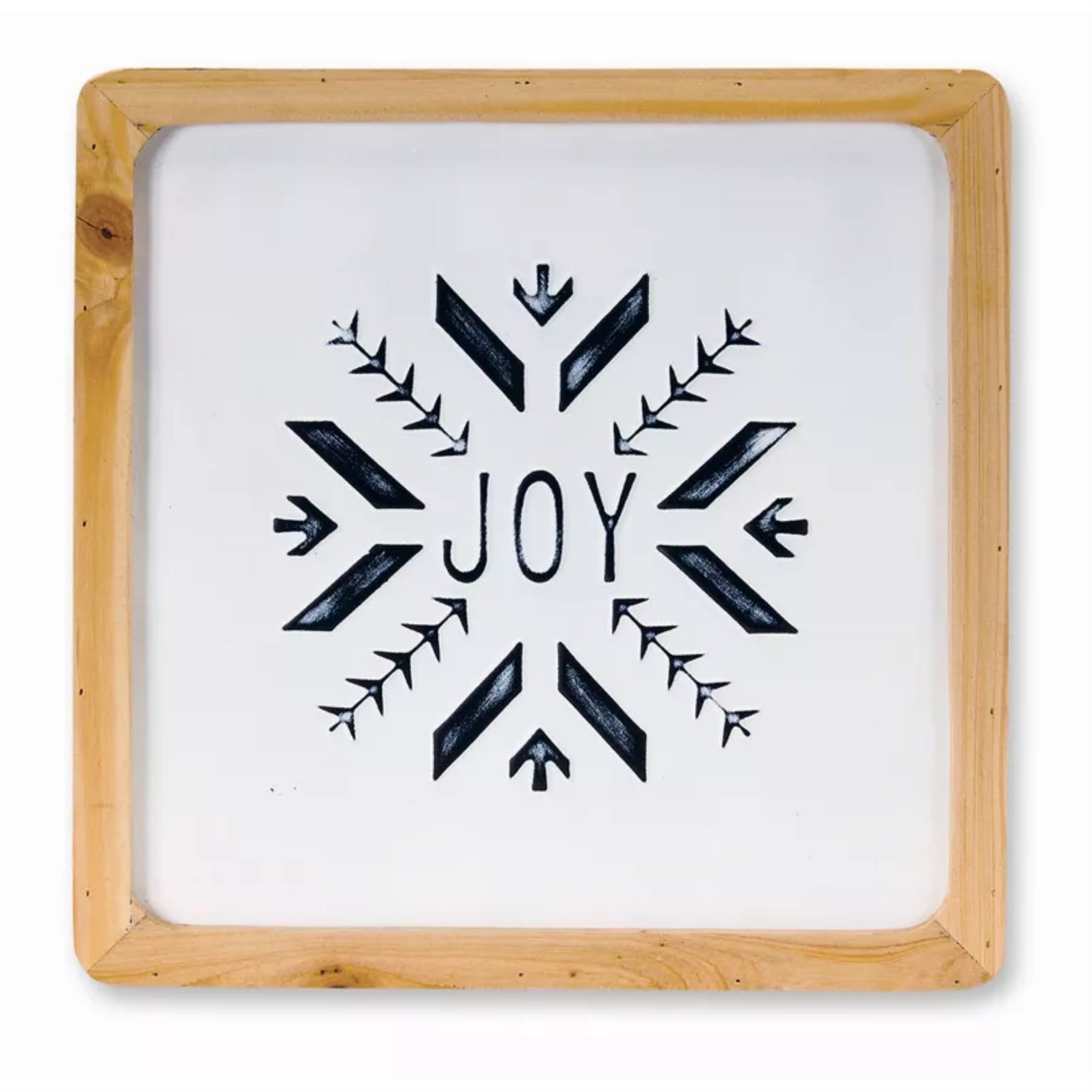 Joy Frame 15.5'Sq (Set Of 2) Iron/Wood