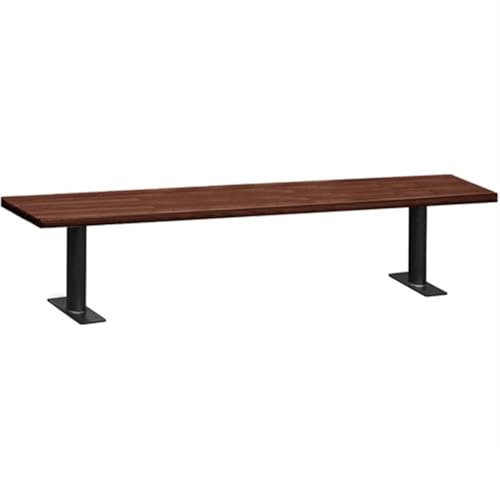 Salsbury Wood Locker Bench - 96 Inches - 14 Inches Deep - Dark Finish - Bolt Mounted
