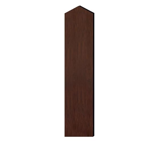 Double End Side Panel - for 6 Feet High - 15 Inch Deep Designer Wood Locker - with Sloping Hood - Mahogany
