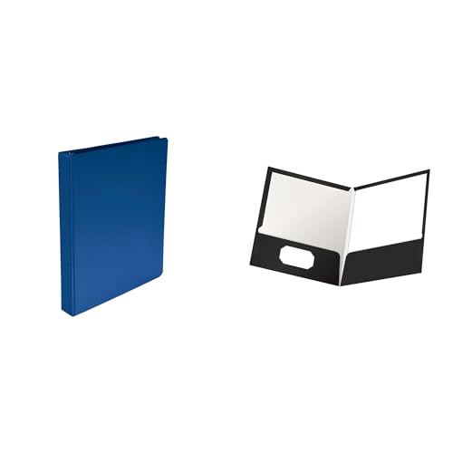 Casafoyer Polypropylene Round Ring Binder & Laminated Pocket Folder Combo Kit for Organized Presentations and Projects
