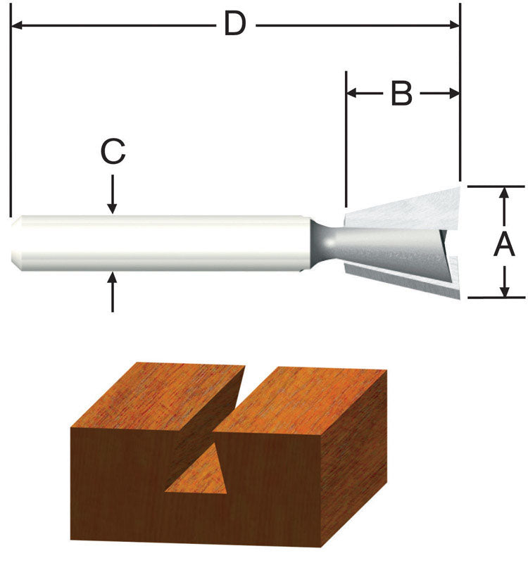 Router Bit 1/2 Dovetail (Pack Of 1)