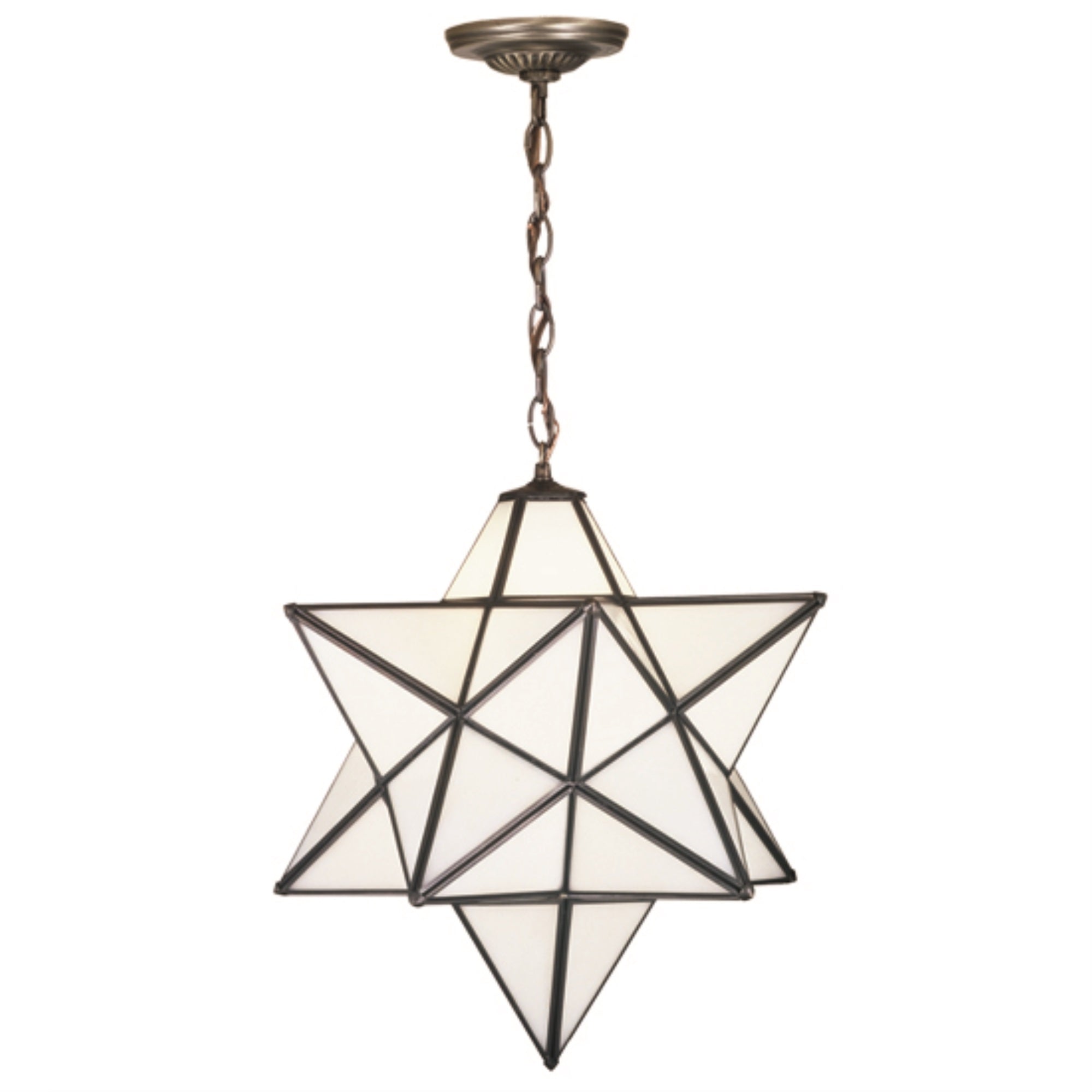 18'W Moravian Star White Pendant