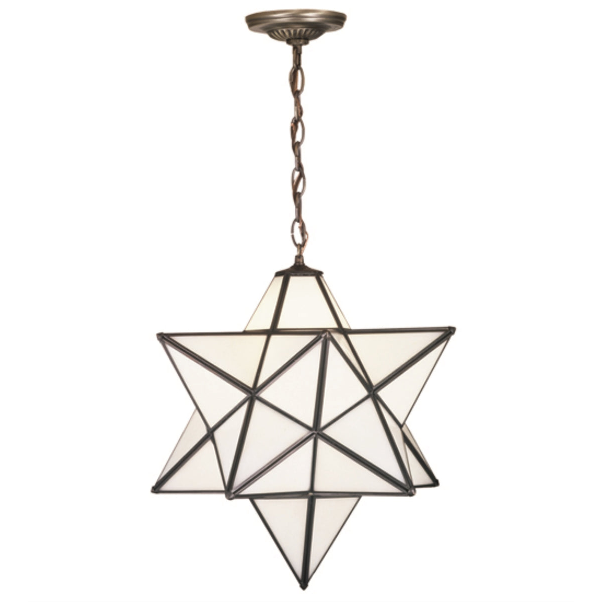 18'W Moravian Star White Pendant