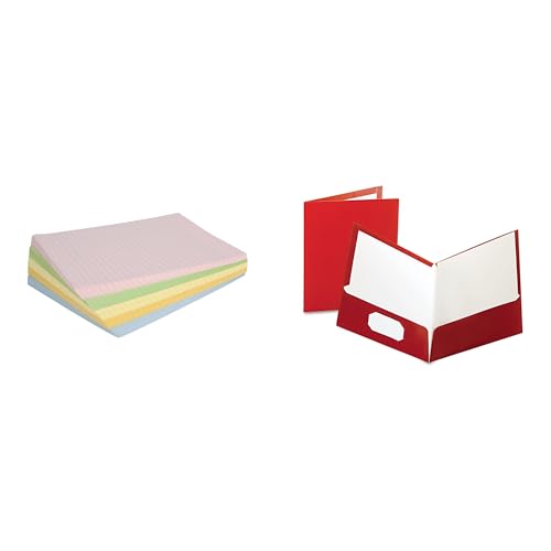Casafoyer Ruled Exhibit Paper & 2 Pockets Laminated Portfolio Combo Kit for Educational and Professional Use