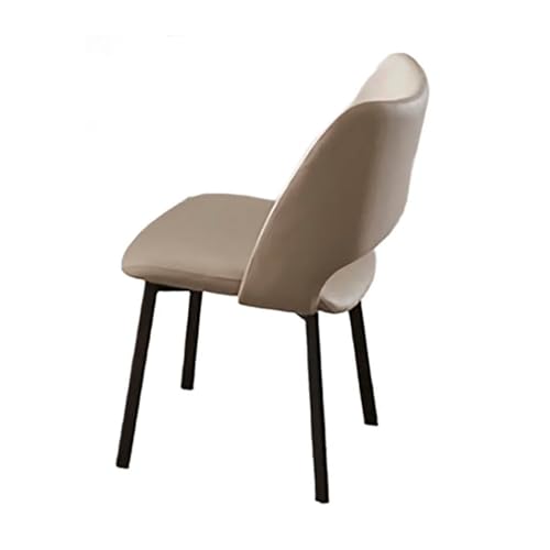 Casafoyer Hem 22 Inch Dining Chair Set of 2, Beige Faux Leather, Armless Open Back | (2 Units)