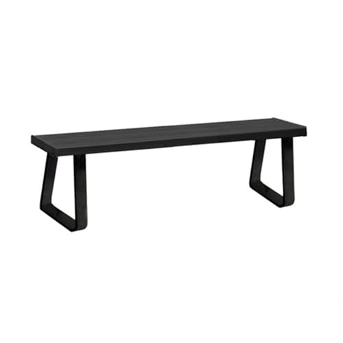 Salsbury Aluminum Locker Bench - 72 Inches Wide - 14 Deep - Black - Free Standing