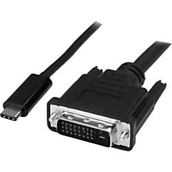 Startech Usb-C To Dvi-D Malemale Adapter Cable 1 M Black (Cdp2Dvimm1Mb)