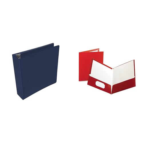 Casafoyer Polypropylene D-Ring View Binder & Laminated Portfolio Combo Kit for Office Organization