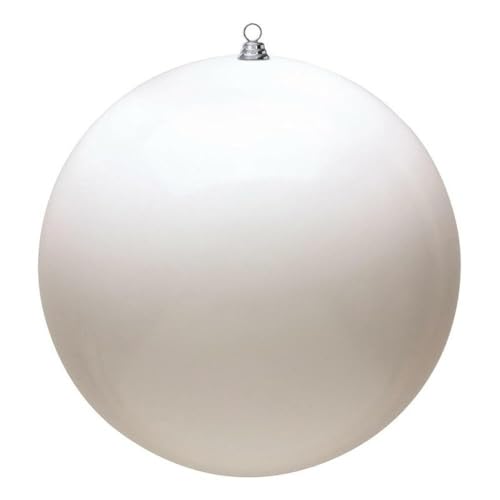 Casafoyer  4” White Shiny Ball UV 6/Bag - N591011DSV - (Pack Of 2)