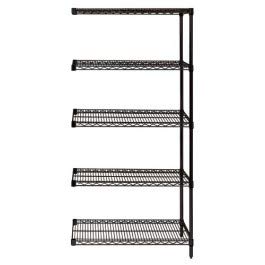 Wire 5 Shelf ADD-ON KIT Black 63in