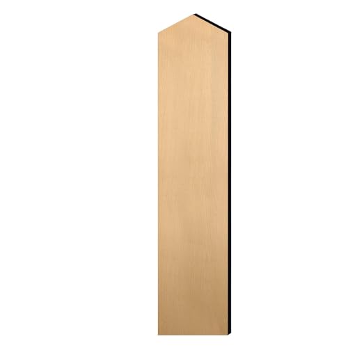 Double End Side Panel - for 6 Feet High - 15 Inch Deep Designer Wood Locker - with Sloping Hood - Maple