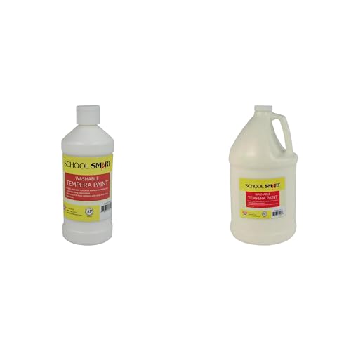 Casafoyer Washable Tempera Paints Combo Kit - 16 Ounces & 1 Gallon for Art and Craft Projects