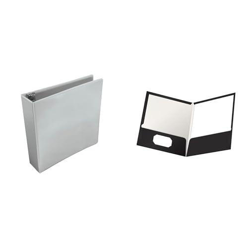 Casafoyer Polypropylene D-Ring View Binder & Laminated Pocket Folder Combo Kit for Organized Office & School Use