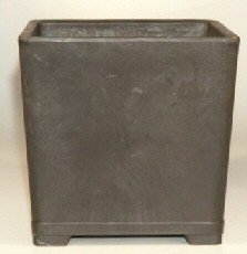 Brown Mica Bonsai Pot - Square Cascade<br><i>10.5 x 10.5 x 10.75 OD<br>9.25 x 9.25 x 9.75 ID</i>