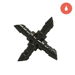1/4 Barbed Cross Connector (10pcs/pck)