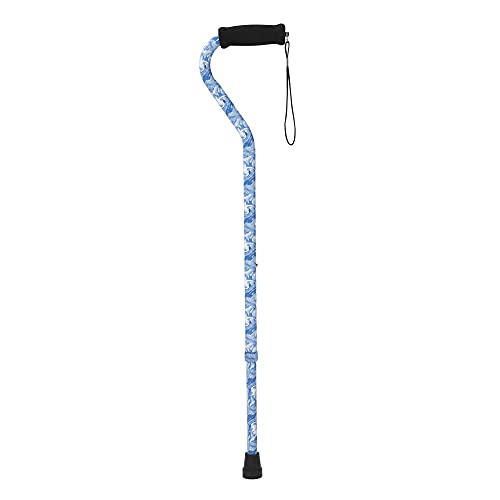 Drive Medical Foam Grip Walking Cane With Offset Handle, Swirl, Universal (Rtl10303Sw)