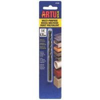 Artu Cobalt Multi Purpose Drill Bit Concrete, Percussion 1/4 Dia, 4-1/4 Overall Length Carded