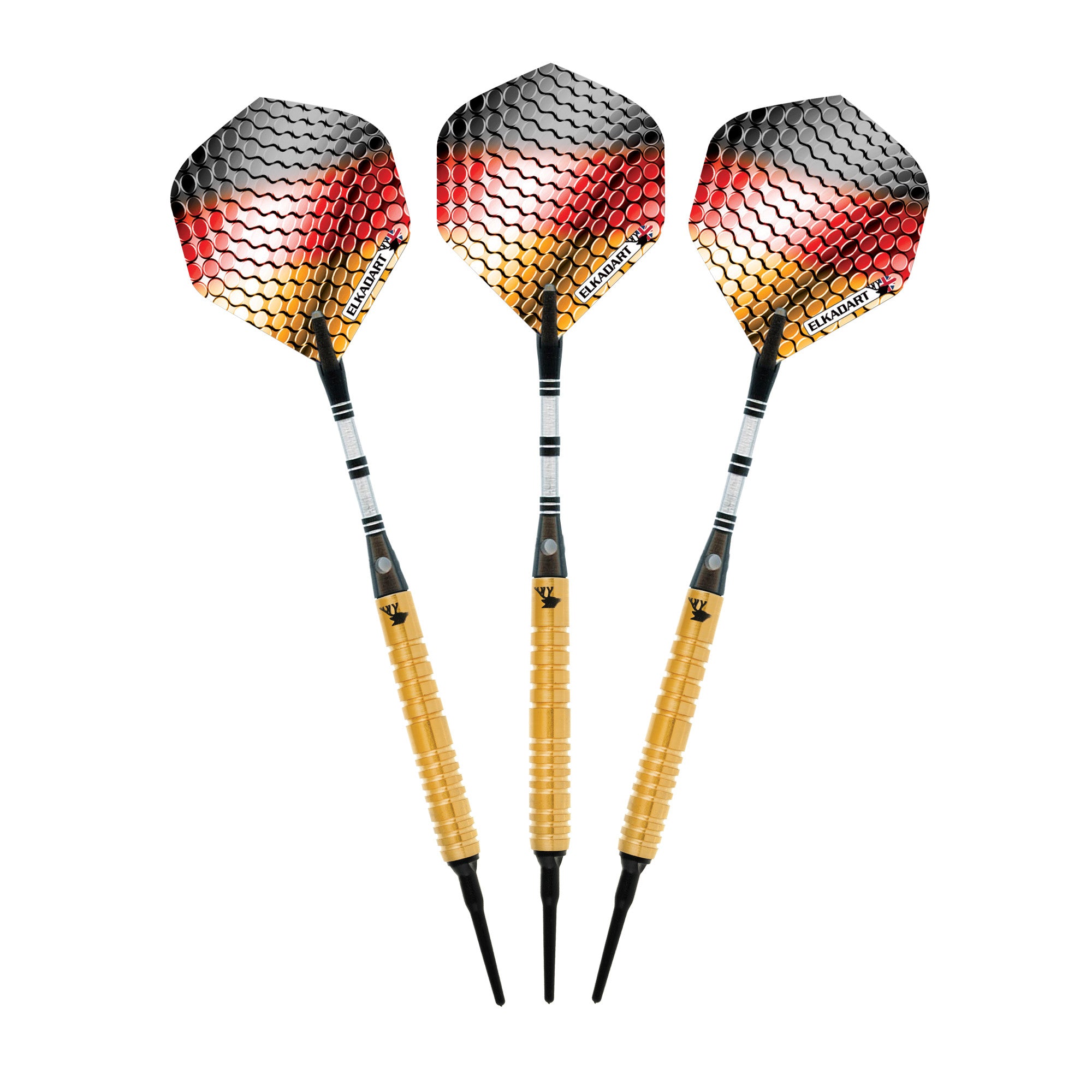 Elkadart Titanium 90% Tungsten Soft Tip Darts Gold Titanium Coating 18 Grams
