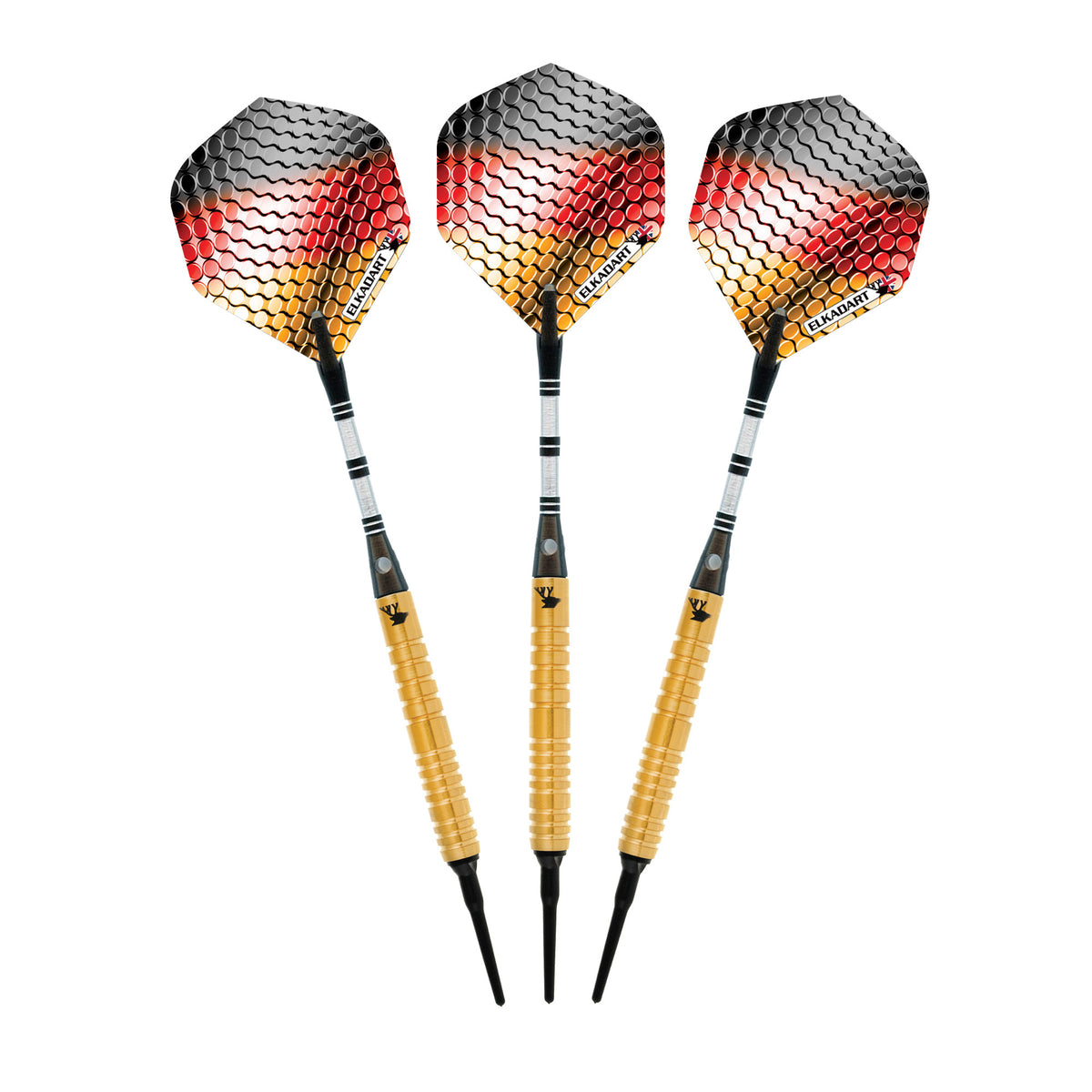 Elkadart Titanium 90% Tungsten Soft Tip Darts Gold Titanium Coating 18 Grams