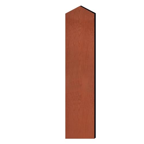 Double End Side Panel - for 6 Feet High - 15 Inch Deep Designer Wood Locker - with Sloping Hood - Cherry