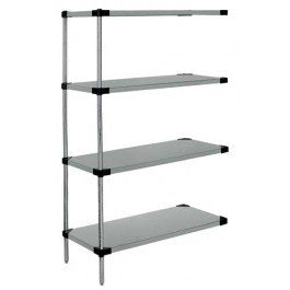 Galvanized 4 Solid Shelf ADD-ON KIT 54in