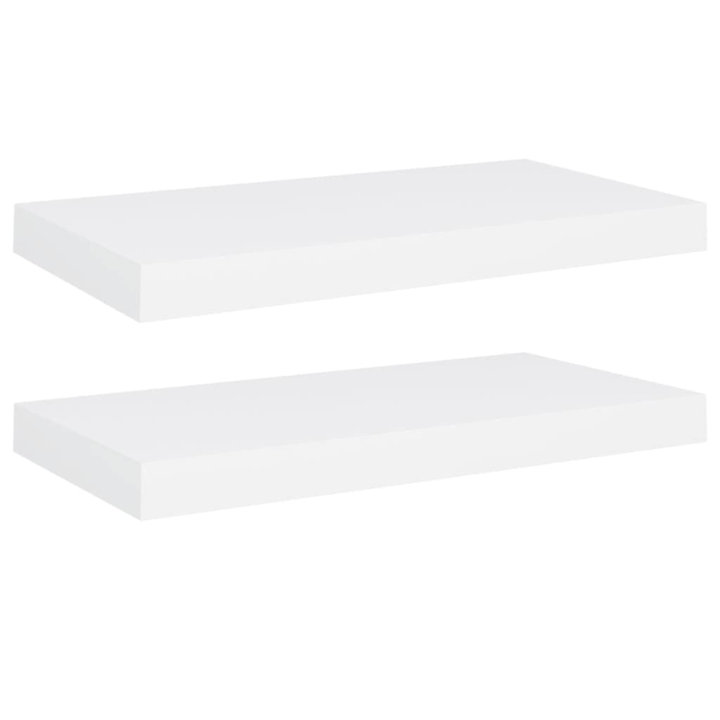 Casafoyer  Floating Wall Shelves 2 pcs White 19.7x9.1"x1.5" MDF - (Pack Of 2)"