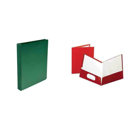 Casafoyer Polypropylene Round Ring Binder & 2 Pockets Laminated Portfolio Combo Kit  Ideal for Organized Presentations & Document Storage