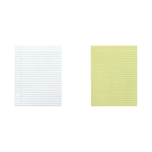Casafoyer Sulphite 5-Hole Punched Theme Pad & Composition Paper Combo Kit for Classroom & Office Use
