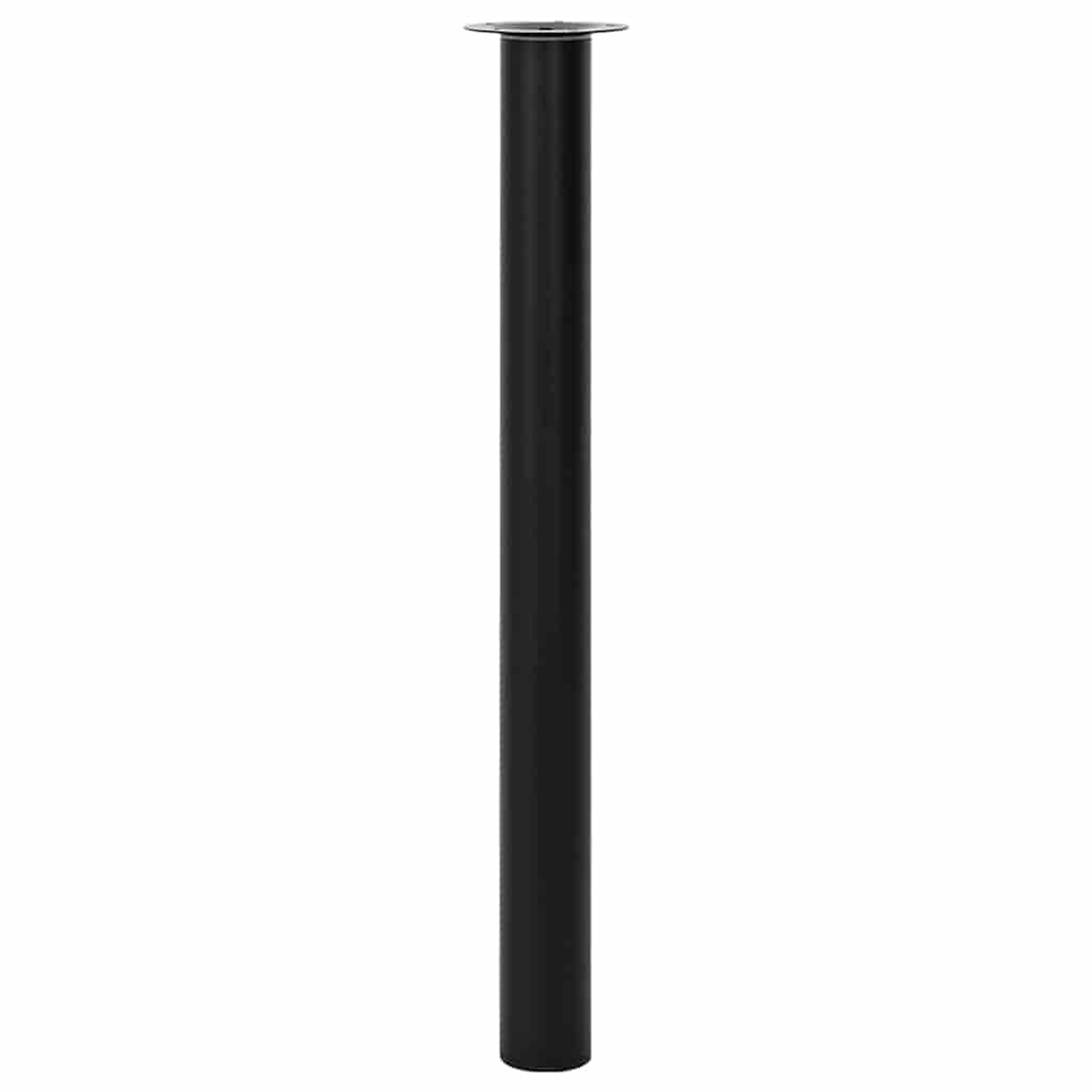 vidaXL 2 Telescopic Table Legs Black 28-43.3"