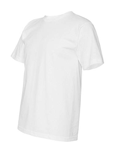 Bayside USA-Made 100% Cotton Short Sleeve T-Shirt - White, M