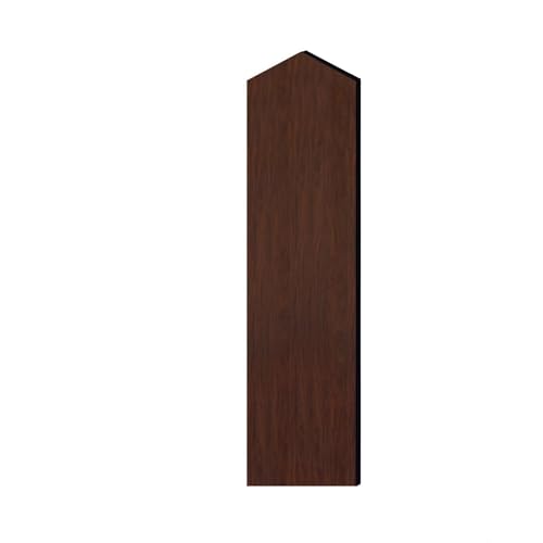 Double End Side Panel - for 5 Feet High - 15 Inch Deep Designer Wood Locker - with Sloping Hood - Mahogany