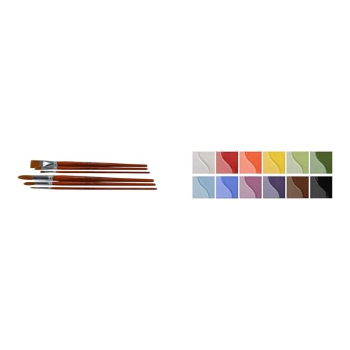 Casafoyer Copper Acrylic Brushes and Underglazes Combo Kit for Creative Art Projects