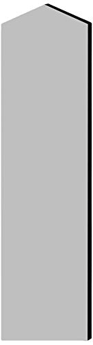Double End Side Panel - for 6 Feet High - 18 Inch Deep Designer Wood Locker - with Sloping Hood - Gray