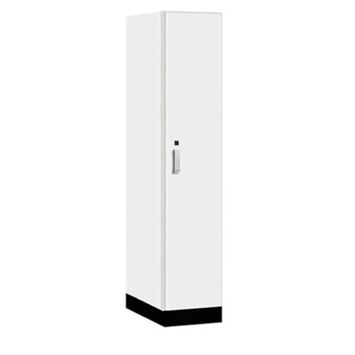 Salsbury 15 Wide Premier Wood Locker-Single Tier-1 Wide-6 Feet High-24” Deep-Arctic White-Silver Electronic Locks