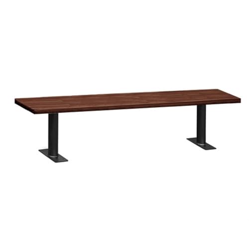 Salsbury Wood Locker Bench - 84 Inches - 14 Inches Deep - Dark Finish - Bolt Mounted