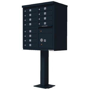 1570 12 Door Cluster Box Unit (CBU)  , Black