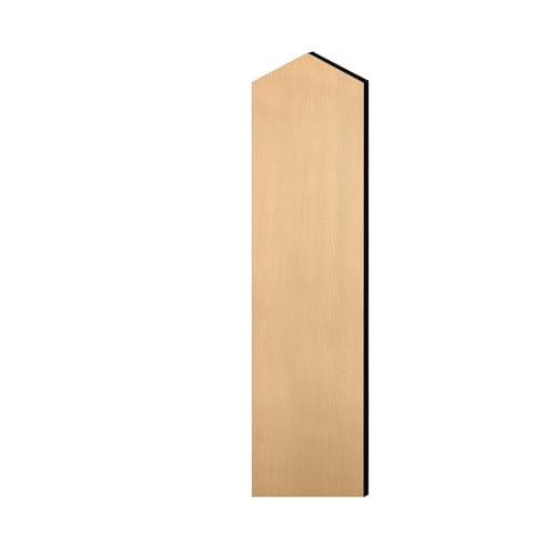 Double End Side Panel - for 5 Feet High - 15 Inch Deep Designer Wood Locker - with Sloping Hood - Maple