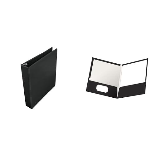 Casafoyer Polypropylene D-Ring View Binder & Laminated Pocket Folder Bundle  Ultimate Organization Kit for Office, School, or Home