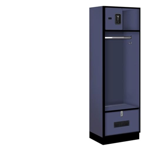Salsbury 24 Wide Designer Wood Open Access Locker - 6 Feet High - 18 Inches Deep - Blue - Black Resettable Locks