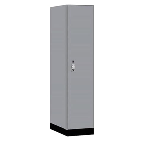 Salsbury 18 Wide Premier Wood Locker-Single Tier-1 Wide-6 Feet High-24” Deep-Winter Fog-Silver Resettable Combination Locks