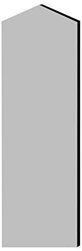Double End Side Panel - for 6 Feet High - 21 Inch Deep Designer Wood Locker - with Sloping Hood - Gray