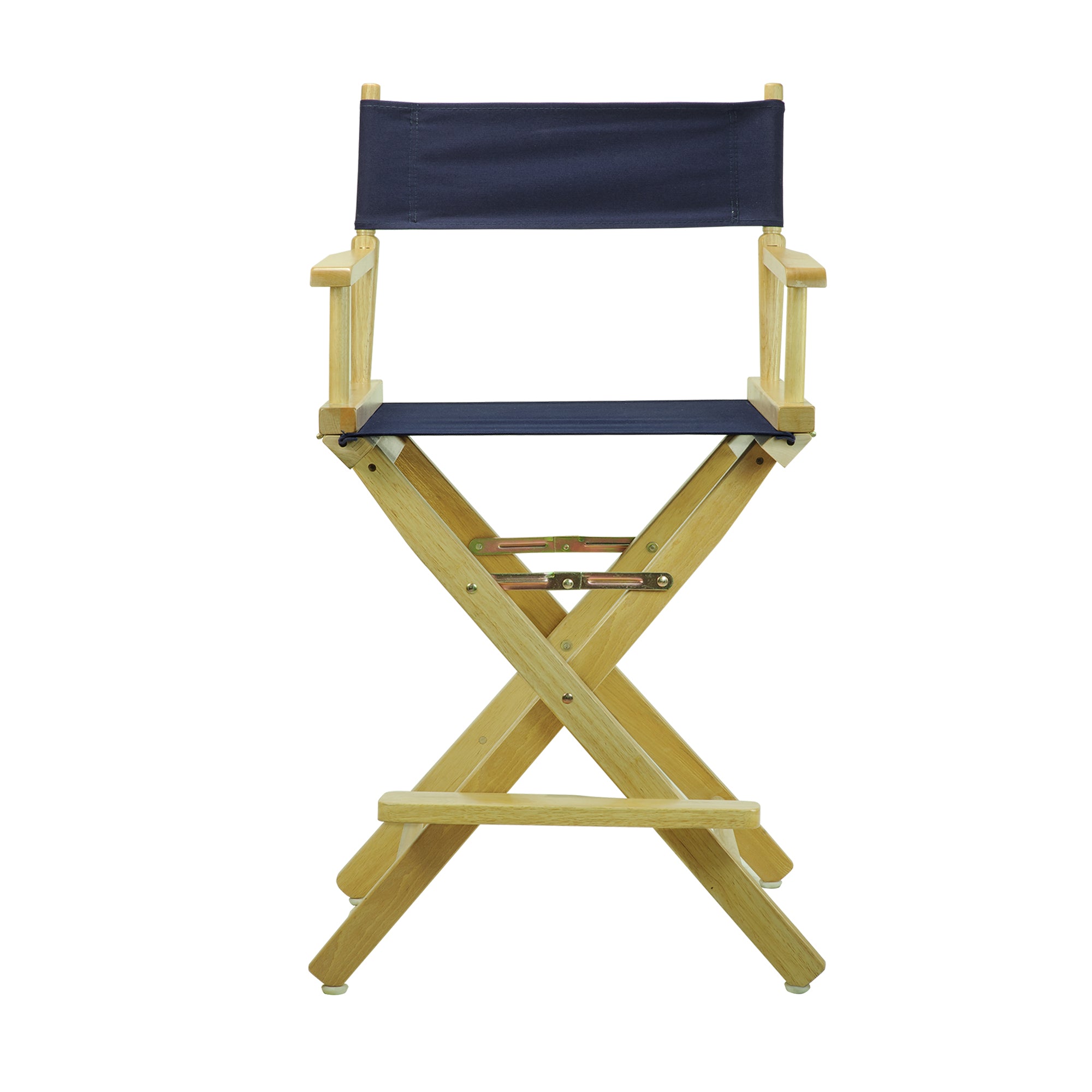 24' Director'S Chair Natural Frame-Navy Blue Canvas