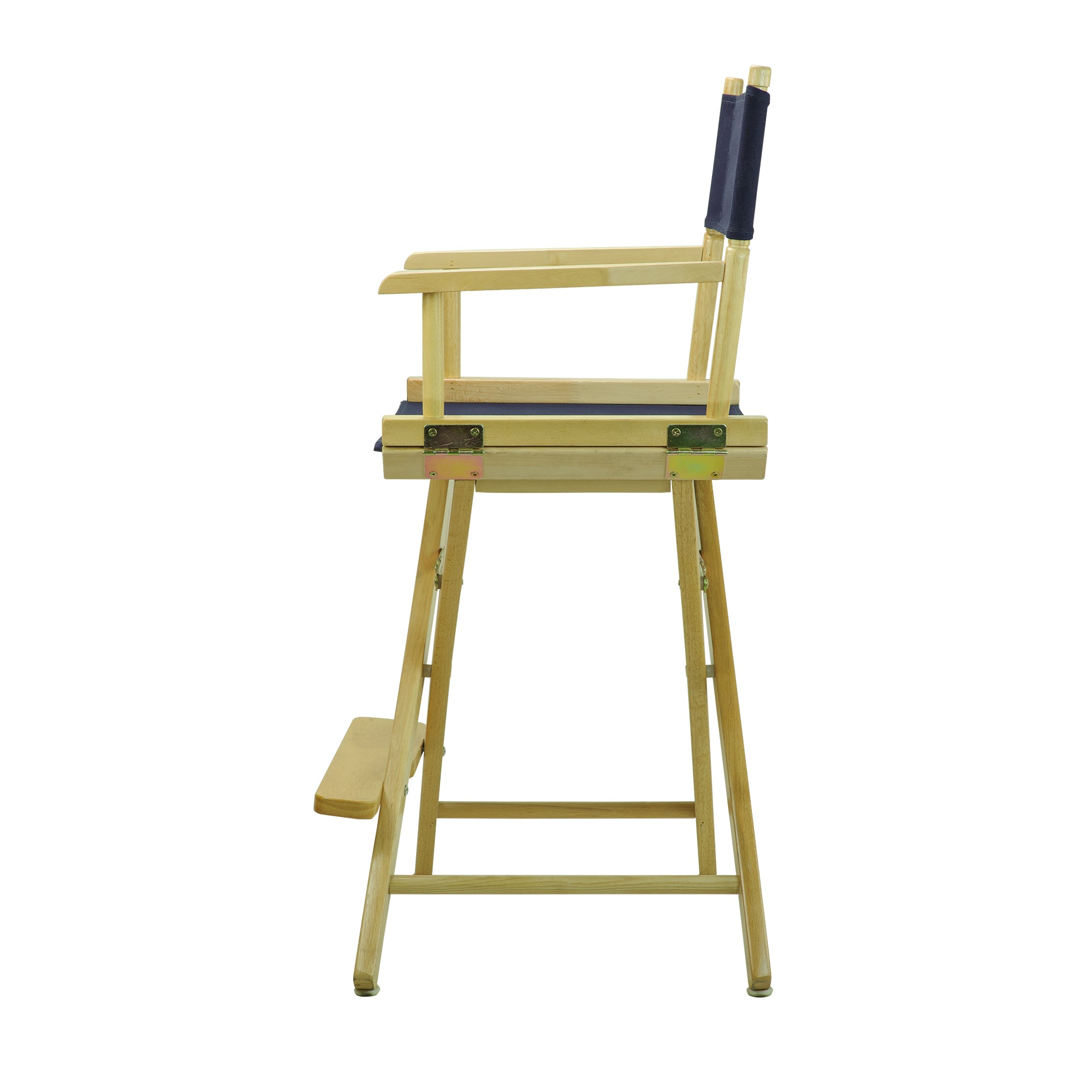 24' Director'S Chair Natural Frame-Navy Blue Canvas