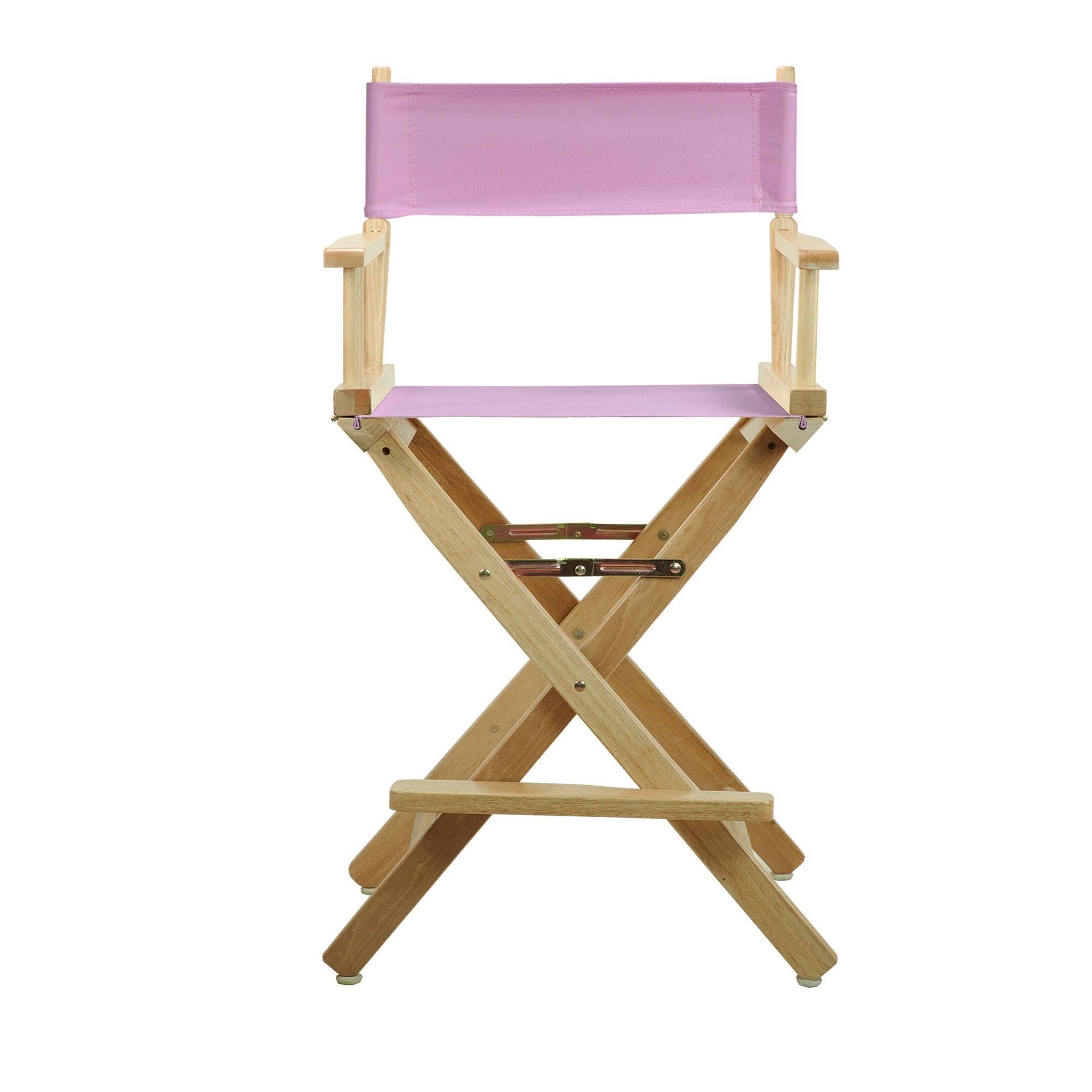 24' Director'S Chair Natural Frame-Pink Canvas
