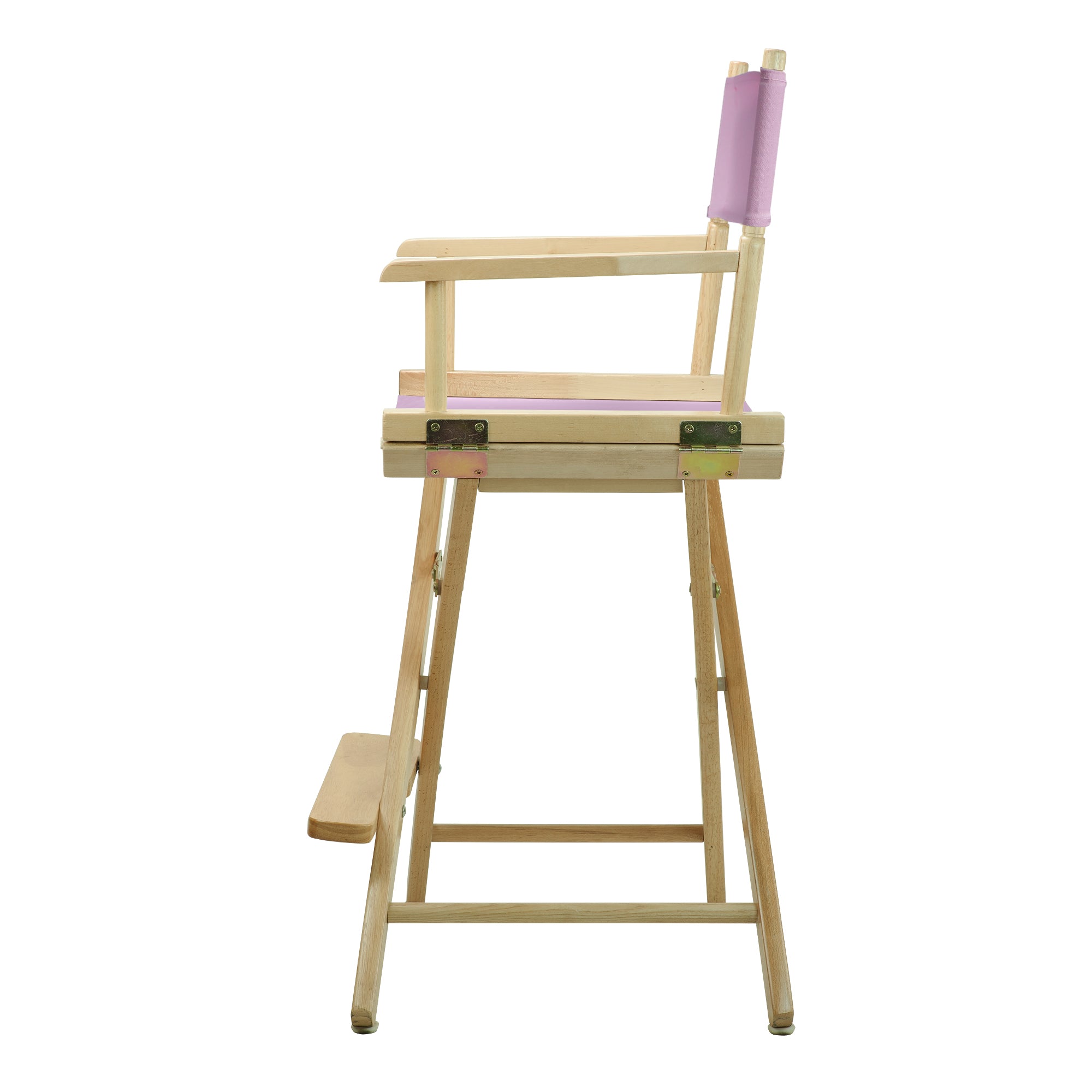 24' Director'S Chair Natural Frame-Pink Canvas