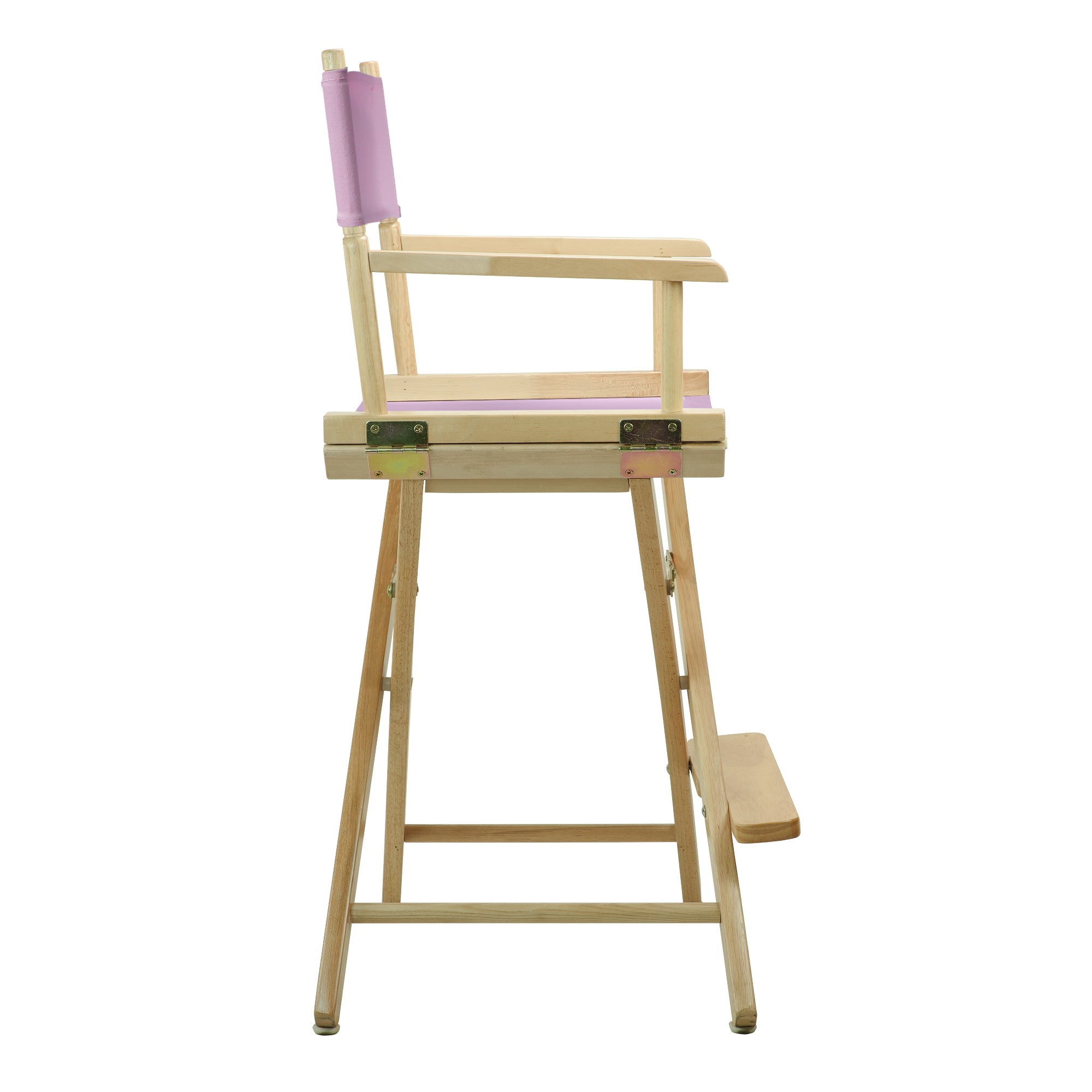 24' Director'S Chair Natural Frame-Pink Canvas